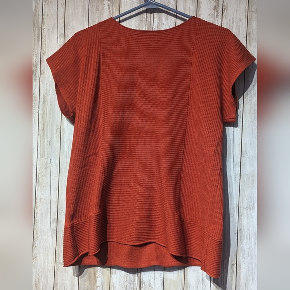 Cable & Gauge knit top size large. Burnt orange color. - Picture 2 of 6